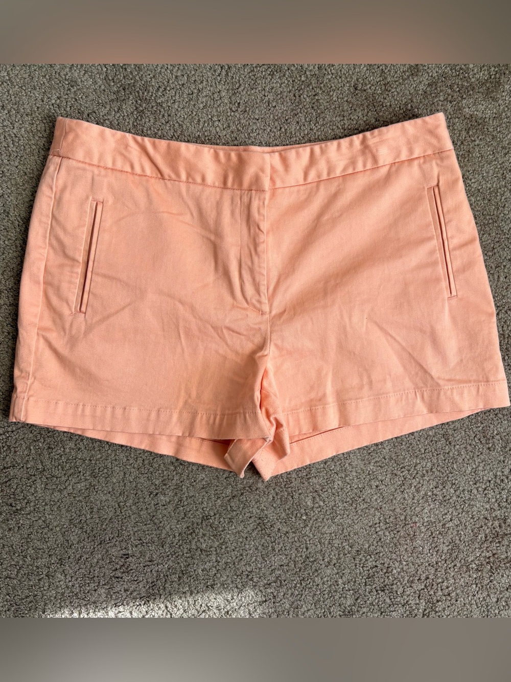 Worthington Women's Peach Cotton Blend Chino Casual Shorts Size 10